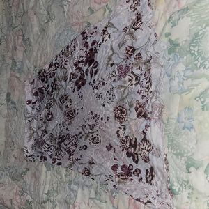 So blue floral print skirt size S